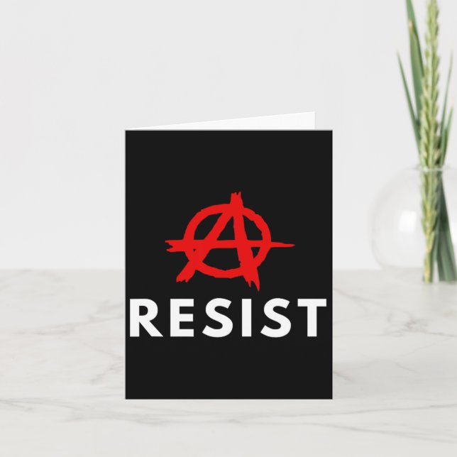 Anarkism Anarchist - Resistens Kort (Framsida)
