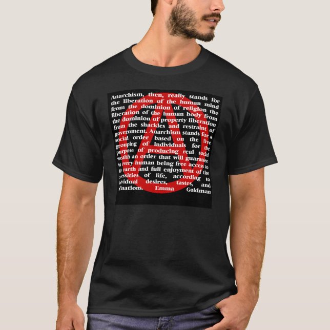 Anarkism är citationstecknet tee shirt (Framsida)