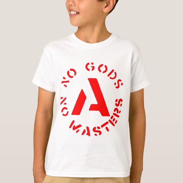 Anarkism - inga inga gudar styr t-shirt (Framsida)