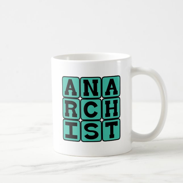 Anarkist, som stöder anarki kaffemugg (Höger)