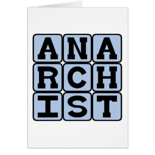 Anarkist, subversiv person hälsningskort