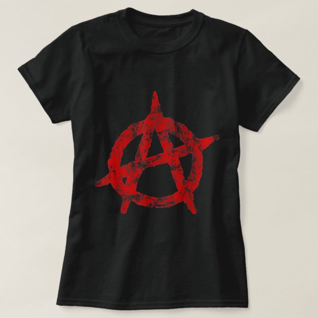 Anarkist Symbol Distress Politikanarki Sten T Shirt (Design framsida)