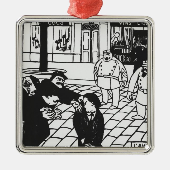 Anarkisten, 1892 julgransprydnad metall (Framsidan)