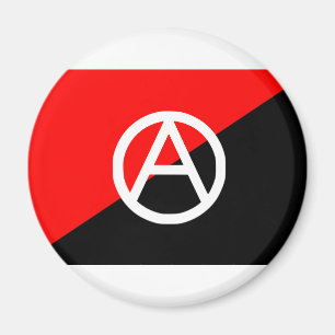 Anarkistflagga med a-symbol magnet