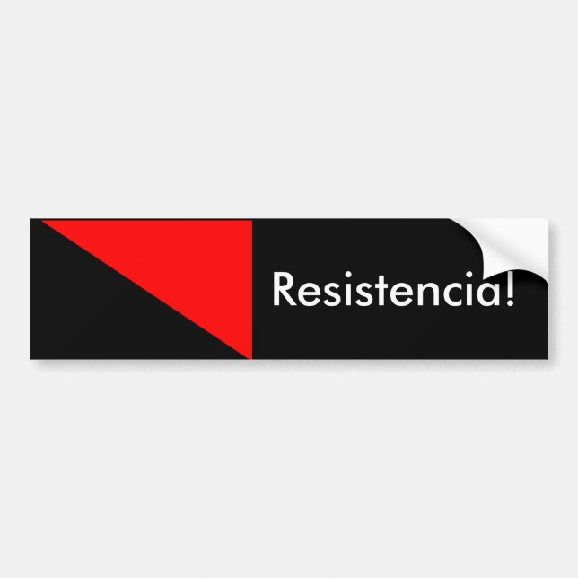 Anarkistflagga: Resistencia! Bildekal (Framsidan)
