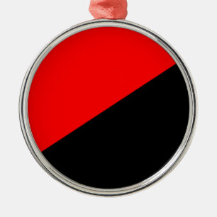 Anarkistisk Flagga (anarkism) keramiskt prydnadsfö Julgransprydnad Metall