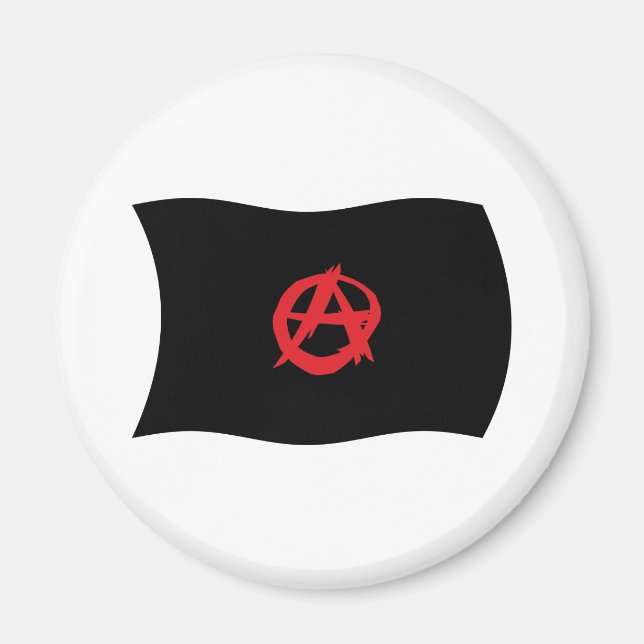 Anarkistiska rörelsens flaggmagnet magnet (Framsidan)