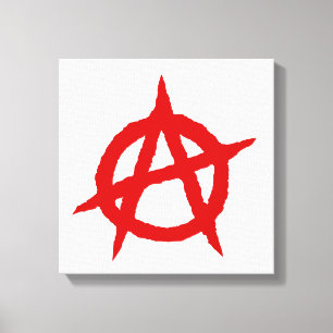 Anarkisymbolen röd punk musikkultur teckna kaos p canvastryck