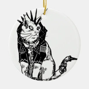 Anarkitty i UKEN Julgransprydnad Keramik