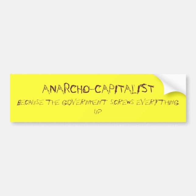 anarko-kapitalist bildekal (Framsidan)