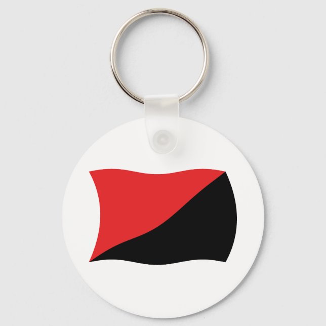 Anarko-Syndikalism Flagg Nyckelring (Framsida)
