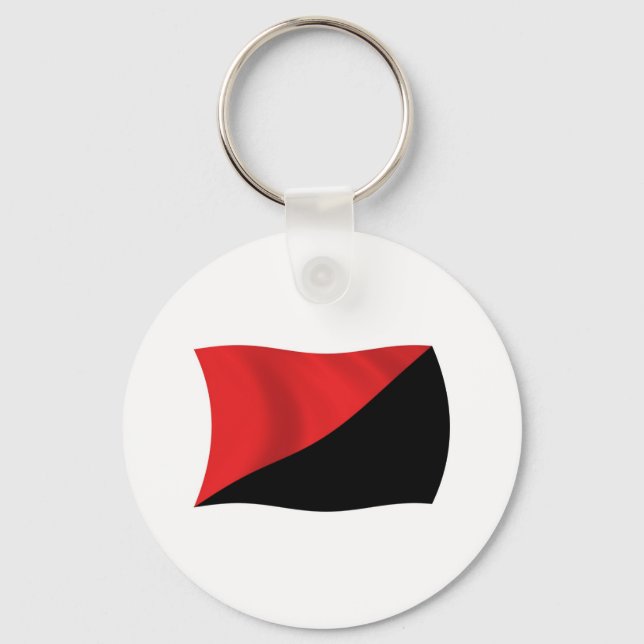 Anarko-Syndikalism Flagg Nyckelring (Framsida)