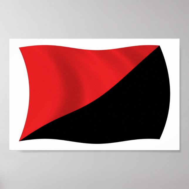Anarko-Syndikalism Flagga Affisch Print (Framsidan)