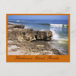 Anastasia Forformation, Hutchinson Island, Florida Vykort