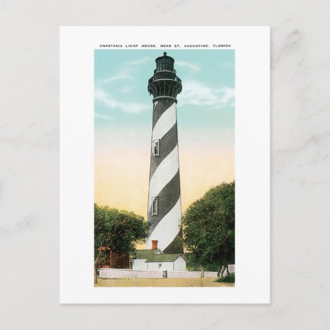 Anastasia Light House, St Augustine, FL Vykort (Framsida)