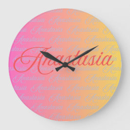 Anastasia Namn Design Mönster Stor Klocka