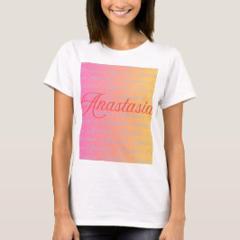 Anastasia Namn Design Mönster T Shirt