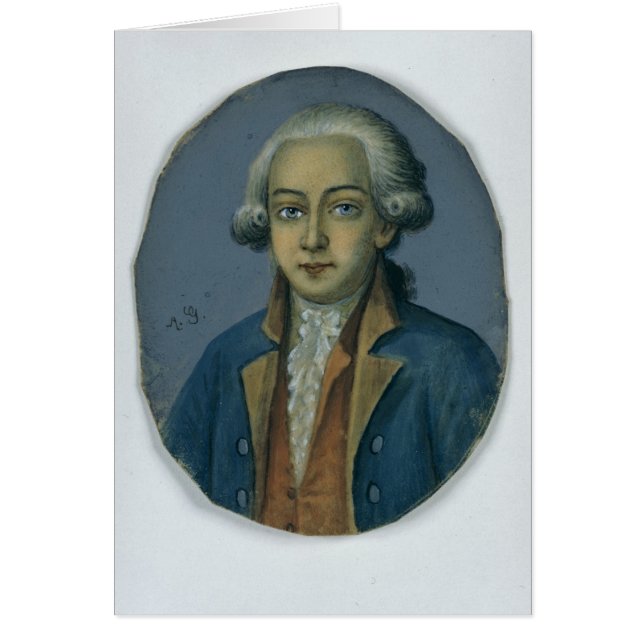 Anastasius Ludwig Mencken, c.1780 Hälsningskort (Framsidan)