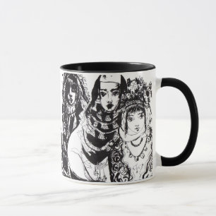 ANATOLIAN GIRLS Black White Ethnic Mode Mugg