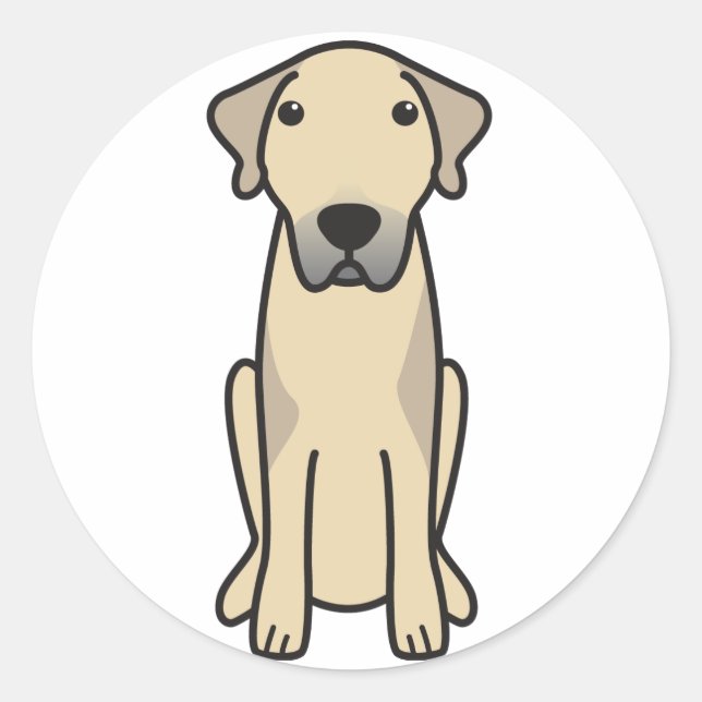 Anatolian herdehundtecknad runt klistermärke (Framsida)