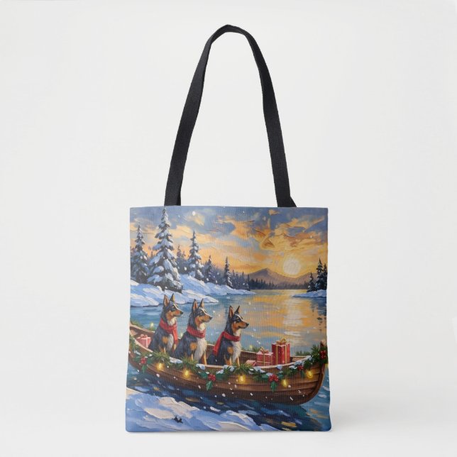 Anatolian Shepherd Christmas Boat Holiday Tygkasse (Framsida)