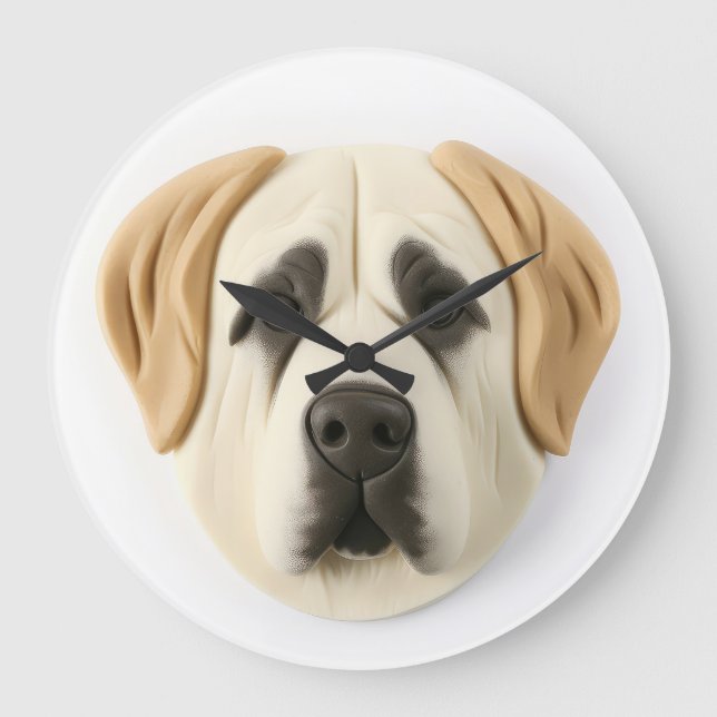 Anatolian Shepherd Dog 3D Inspirerad Stor Klocka (Framsida)