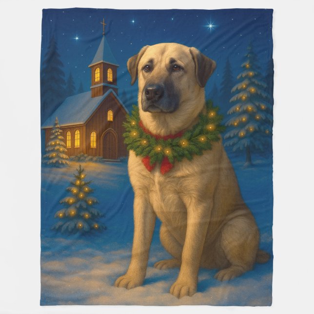 Anatolian Shepherd Dog Holiday  Fleecefilt (Framsidan)