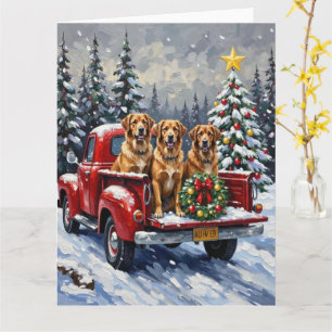 Anatolian Shepherd Dog jul röd lastbil Holiday Kort