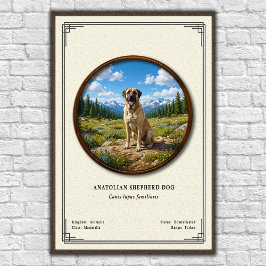 Anatolian Shepherd Dog Zoology Series Poster