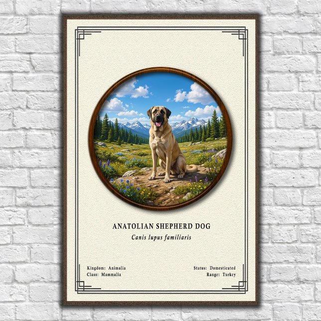 Anatolian Shepherd Dog Zoology Series Poster (Skapare uppladdad)