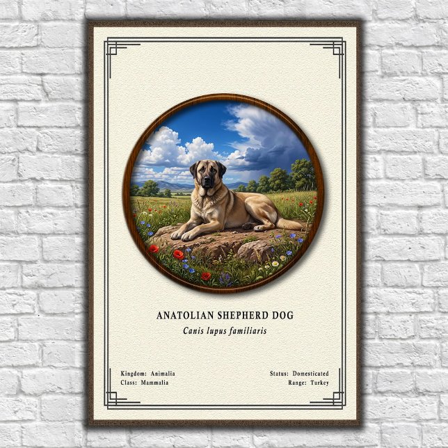 Anatolian Shepherd Dog Zoology Series Poster (Skapare uppladdad)
