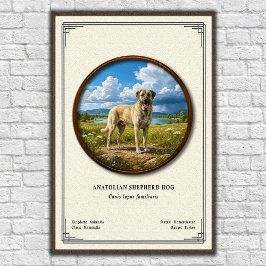 Anatolian Shepherd Dog Zoology Series Poster