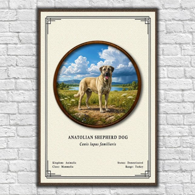 Anatolian Shepherd Dog Zoology Series Poster (Skapare uppladdad)