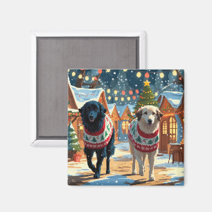 Anatolian Shepherd Dogs Jul Snö Semester Magnet