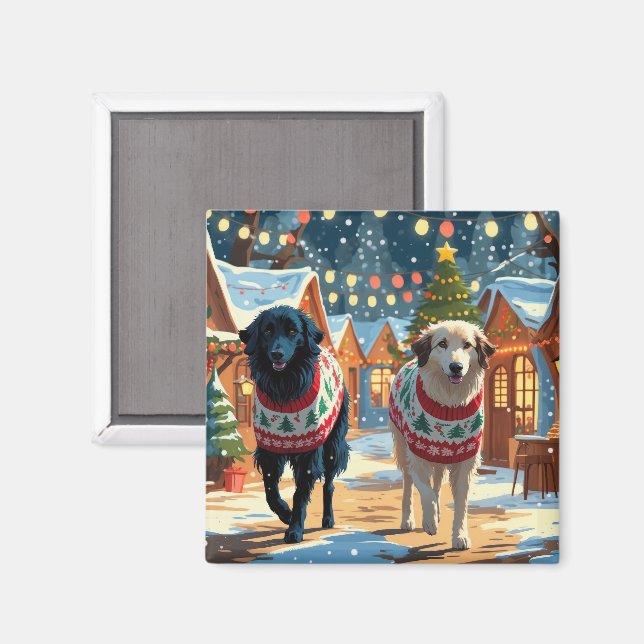 Anatolian Shepherd Dogs Jul Snö Semester Magnet (Front/Back)