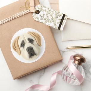Anatolian Shepherd Hund 3D Inspired Runt Klistermärke