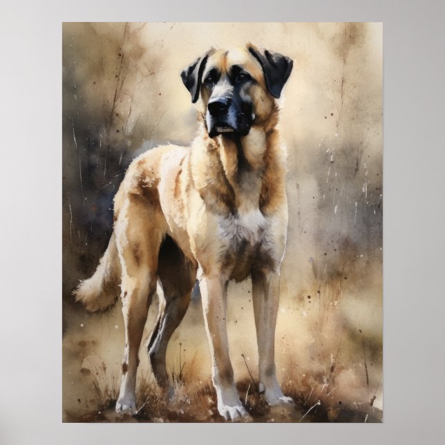 Anatolian Shepherd Hund Art Print Poster (Framsidan)