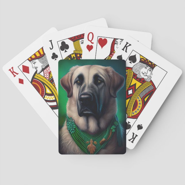 Anatolian Shepherd hund i St. Patrick Dress Casinokort (Baksidan)
