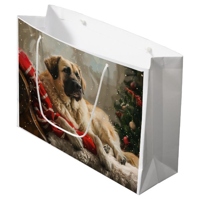 Anatolian Shepherd Hund jul Festive (Framsidan Vinklad)