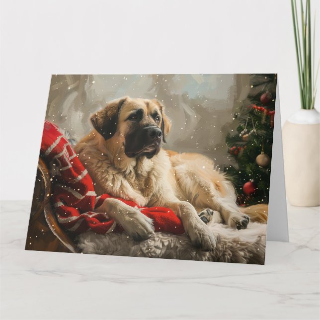 Anatolian Shepherd Hund jul Festive Kort (Framsida)