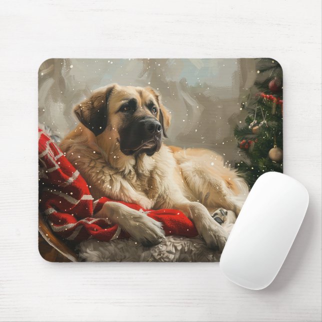 Anatolian Shepherd Hund jul Festive Musmatta (Med mus)