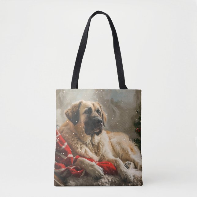Anatolian Shepherd Hund jul Festive Tygkasse (Framsida)