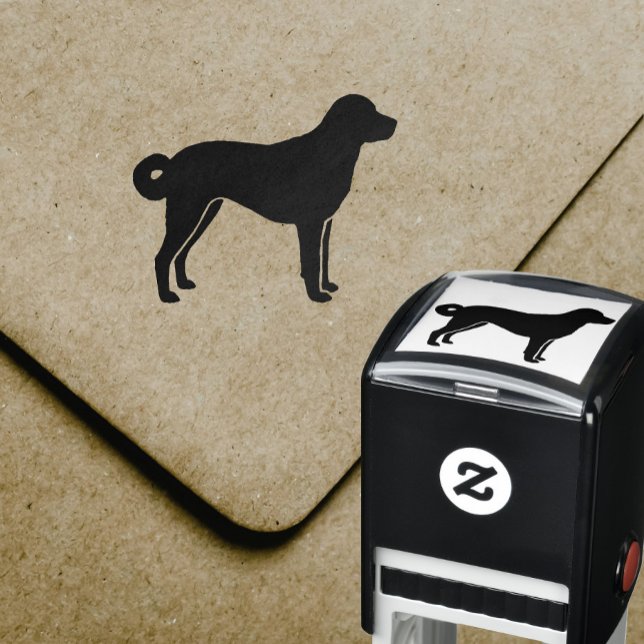 Anatolian Shepherd Hund Silhouette Självfärgande Stämpel (Skapare uppladdad)