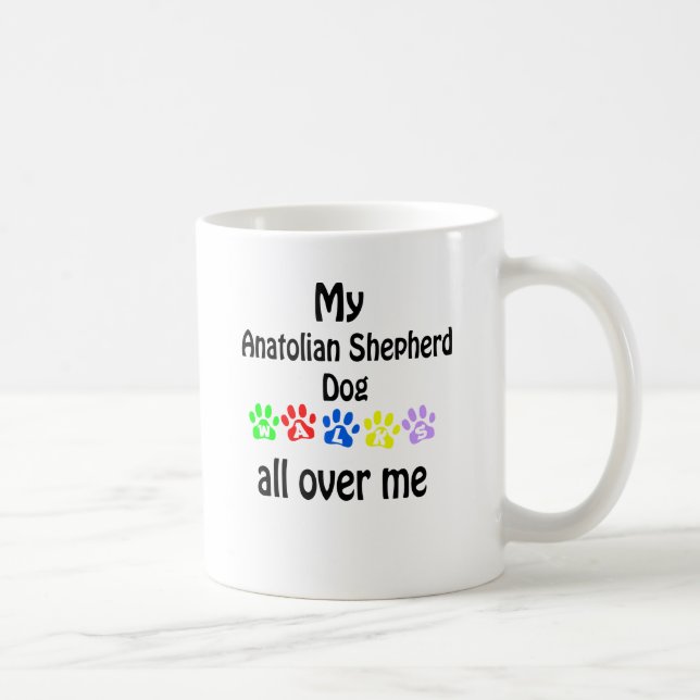 Anatolian Shepherd Hund Walks Design Kaffemugg (Höger)