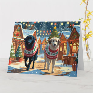 Anatolian Shepherd Hundar jul Snö Helgdag Kort