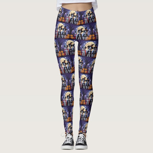 Anatolian Shepherd Hundar Pumpkin Halloween Funny Leggings (Framsida)