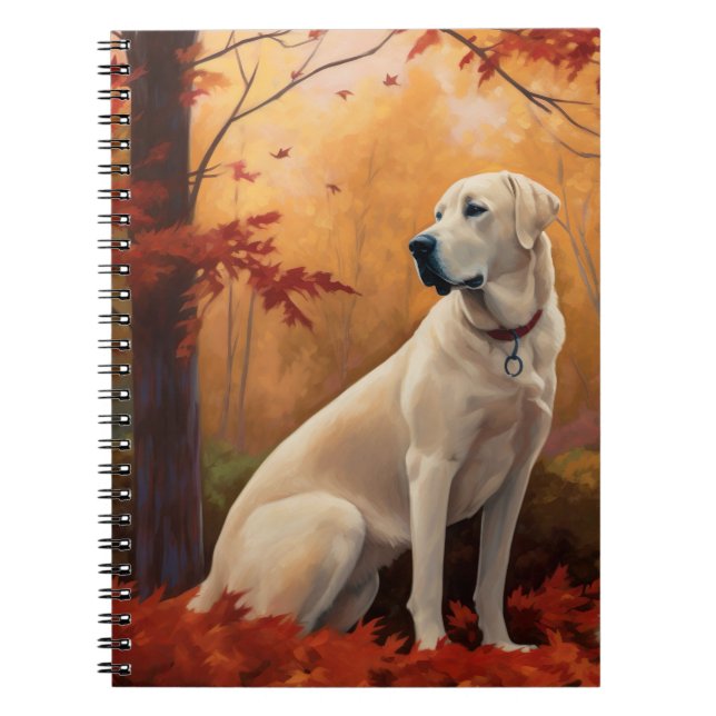 Anatolian Shepherd i Höst löv Fall Inspire Anteckningsbok (Framsidan)