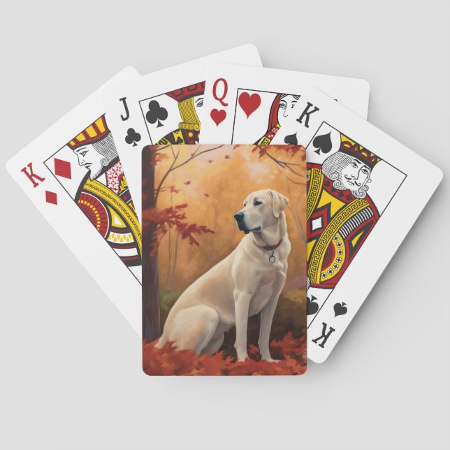 Anatolian Shepherd i Höst löv Fall Inspire Casinokort (Baksidan)