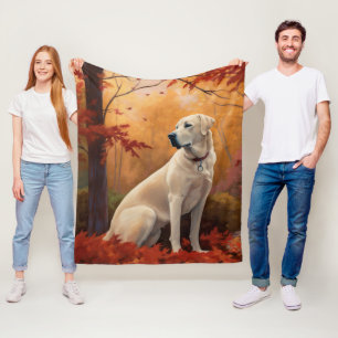 Anatolian Shepherd i Höst löv Fall Inspire Fleecefilt