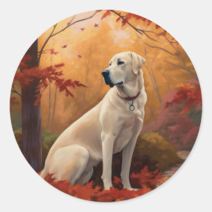 Anatolian Shepherd i Höst löv Fall Inspire Runt Klistermärke